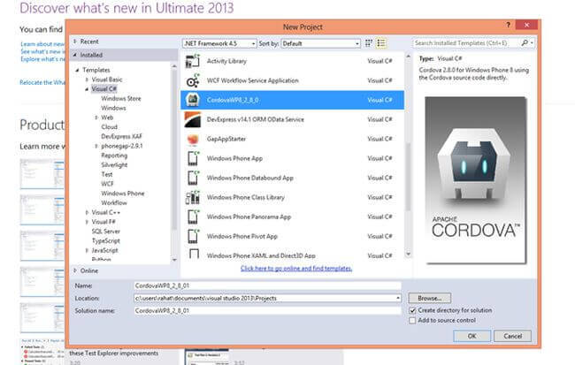 Cordova WP 8 in c sharp